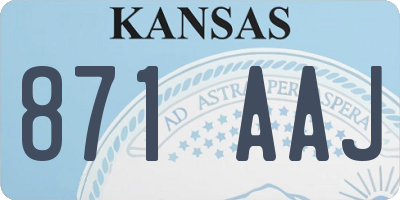 KS license plate 871AAJ