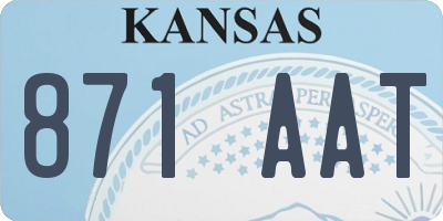 KS license plate 871AAT