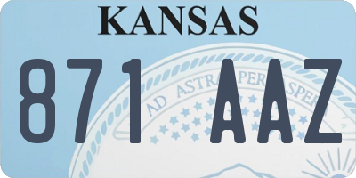 KS license plate 871AAZ