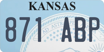 KS license plate 871ABP