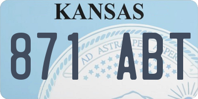 KS license plate 871ABT
