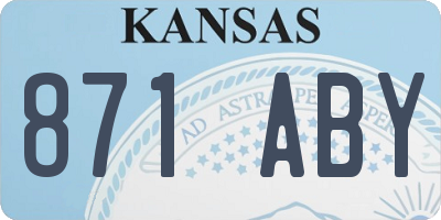 KS license plate 871ABY