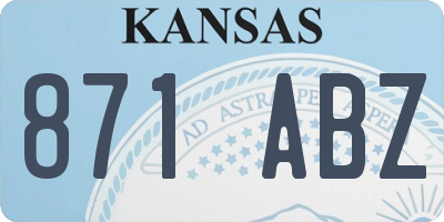 KS license plate 871ABZ