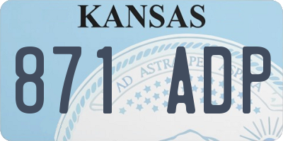 KS license plate 871ADP