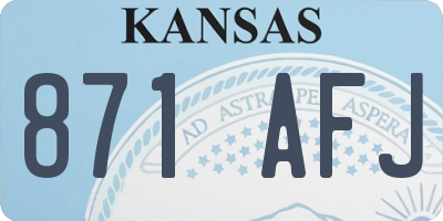 KS license plate 871AFJ