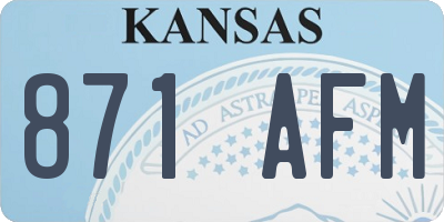 KS license plate 871AFM