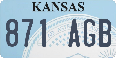 KS license plate 871AGB