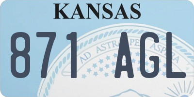 KS license plate 871AGL
