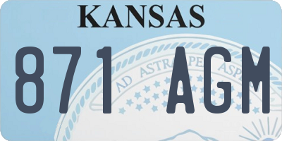 KS license plate 871AGM