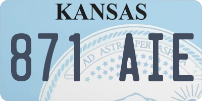 KS license plate 871AIE