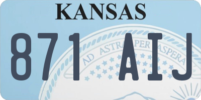 KS license plate 871AIJ
