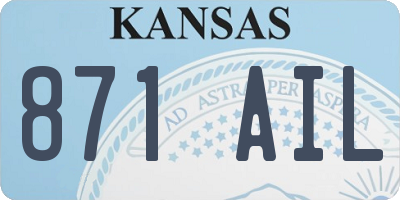 KS license plate 871AIL