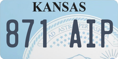 KS license plate 871AIP