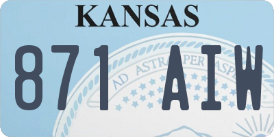 KS license plate 871AIW