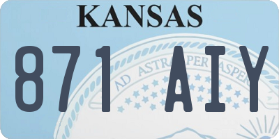 KS license plate 871AIY