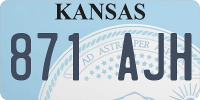 KS license plate 871AJH