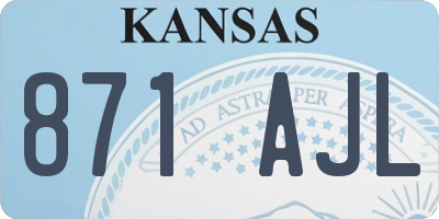 KS license plate 871AJL