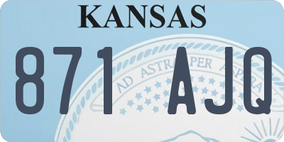 KS license plate 871AJQ