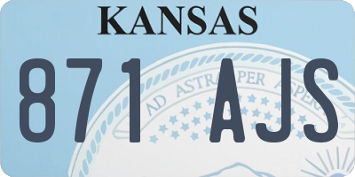 KS license plate 871AJS