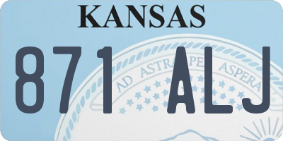 KS license plate 871ALJ