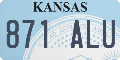 KS license plate 871ALU
