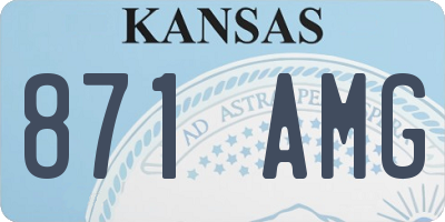 KS license plate 871AMG