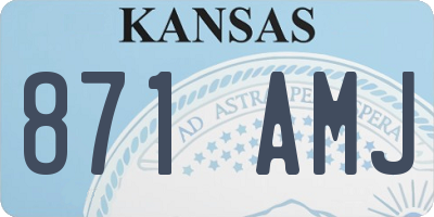KS license plate 871AMJ