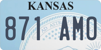 KS license plate 871AMO
