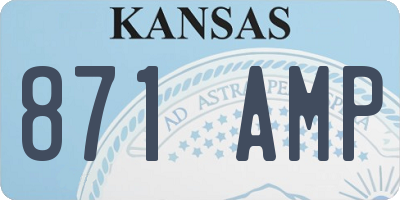 KS license plate 871AMP