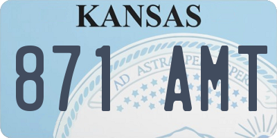 KS license plate 871AMT