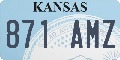 KS license plate 871AMZ