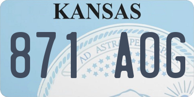 KS license plate 871AOG