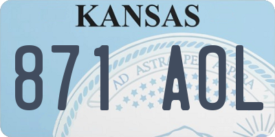 KS license plate 871AOL