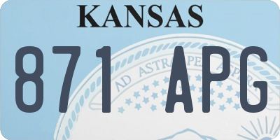 KS license plate 871APG