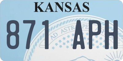 KS license plate 871APH