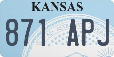 KS license plate 871APJ