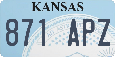 KS license plate 871APZ