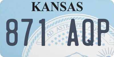 KS license plate 871AQP