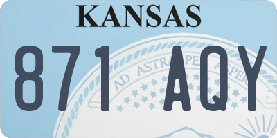 KS license plate 871AQY