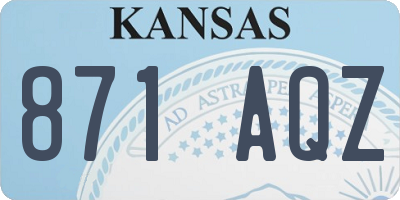 KS license plate 871AQZ