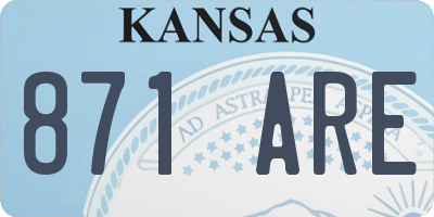KS license plate 871ARE