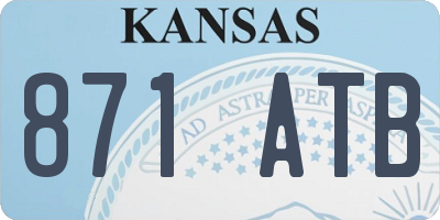 KS license plate 871ATB