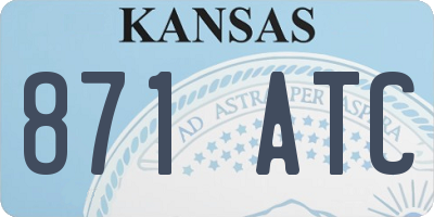 KS license plate 871ATC