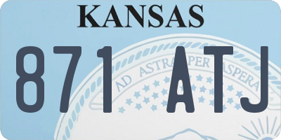 KS license plate 871ATJ