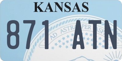 KS license plate 871ATN