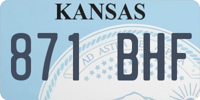 KS license plate 871BHF