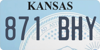 KS license plate 871BHY
