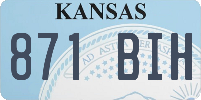 KS license plate 871BIH