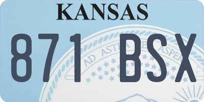 KS license plate 871BSX