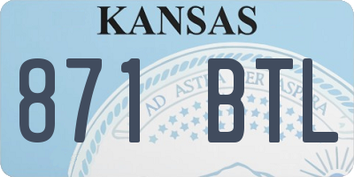 KS license plate 871BTL